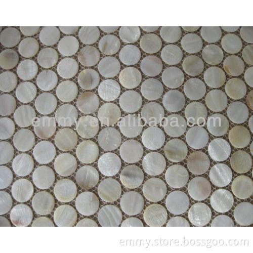 High quality Roundness raw shell mosaic tiles